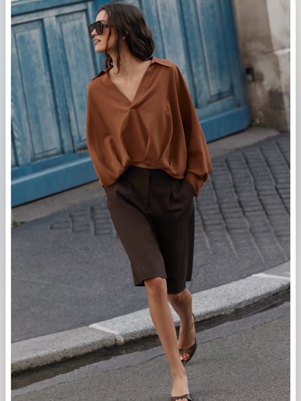 ZARA BALOON HEM SHIRT